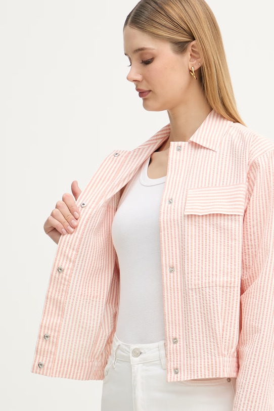 Lacoste kurtka przejściowa damska bawełniana z elastanem BF1036