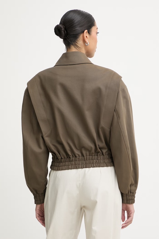 Odzież La Mania krótka kurtka damska bawełniana z elastanem GLASGOW GLASGOW zielony