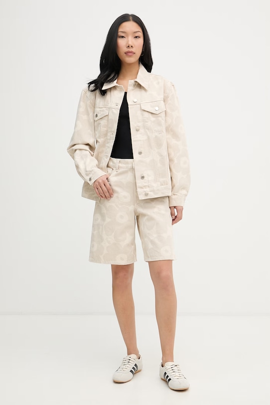 Marimekko jachetă pentru femei, din denim 095430 bej SS26