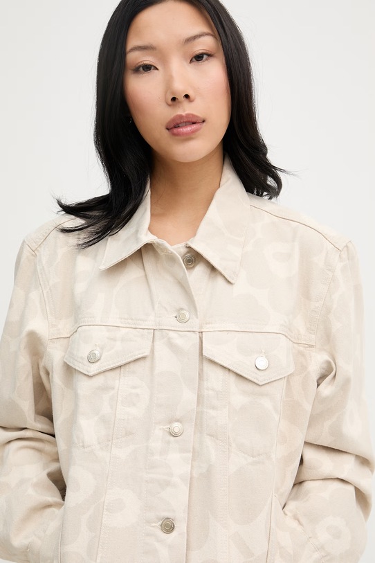 Marimekko jachetă pentru femei, din denim bej 095430