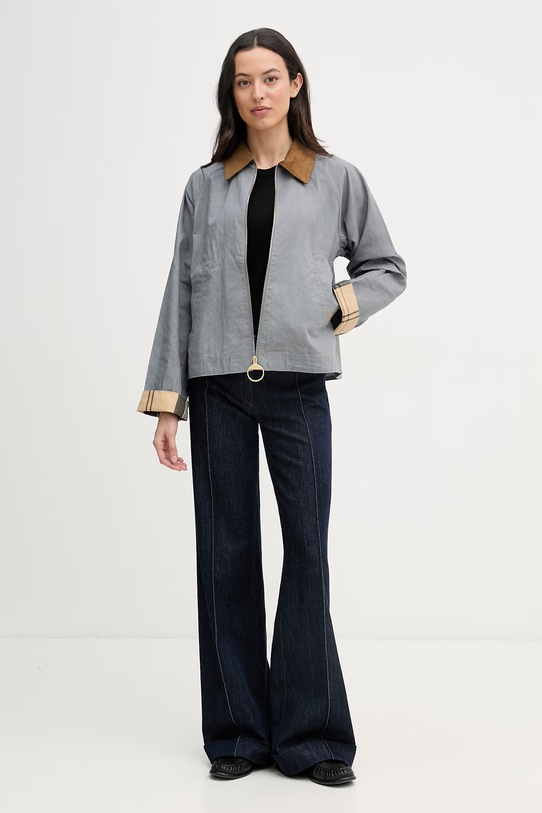 Barbour geacă de tranziție pentru femei, din bumbac Catlin LCA0392 gri SS26