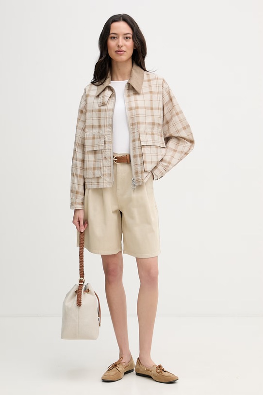 Barbour geacă de tranziție pentru femei, din bumbac Myshall LCA0403 bej SS26