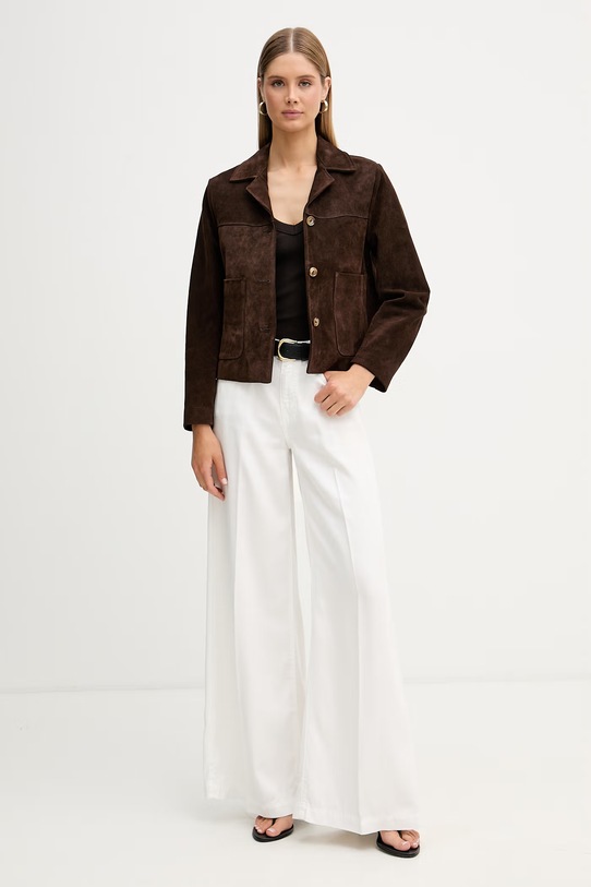 ViCOLO коротка куртка жіноча шкіряна TAB0174 коричневий SS26