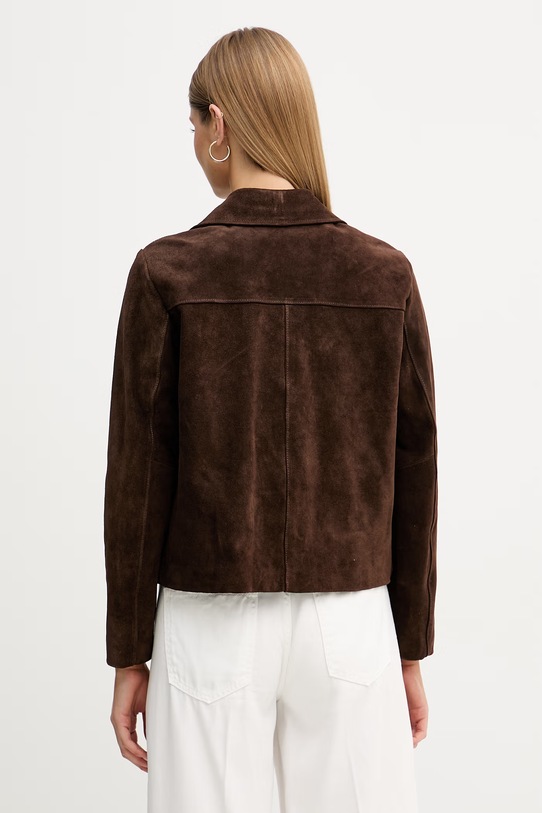 Одежда ViCOLO короткая куртка женская кожаная TAB0174 коричневый