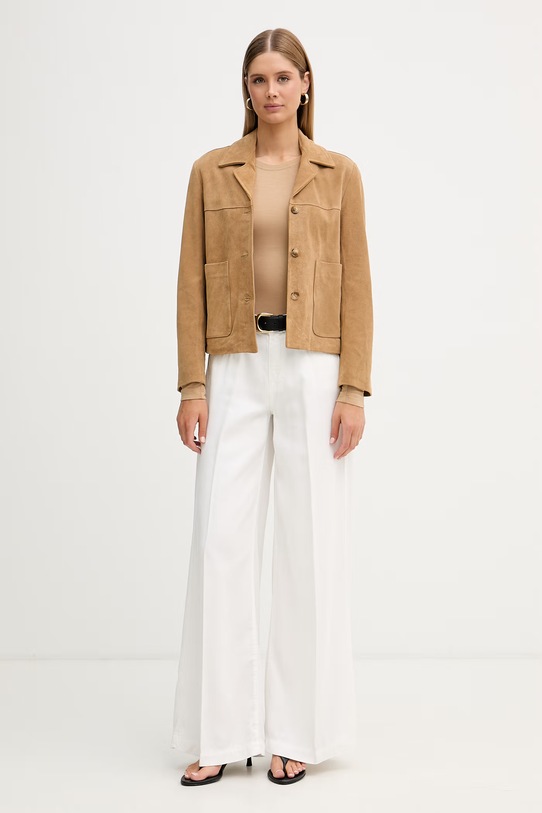 ViCOLO коротка куртка жіноча шкіряна TAB0174 коричневий SS26