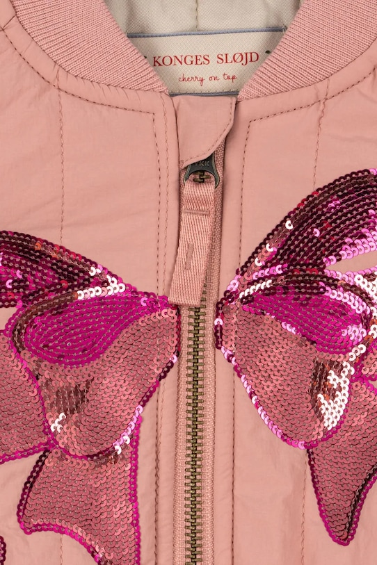 Konges Sløjd kurtka bomber dziecięca JUNO SEQUIN BOMBER JACKET KS104321.PreSpring różowy