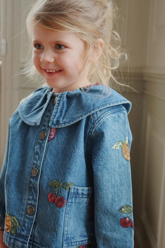 Konges Sløjd kurtka jeansowa dziecięca MAGOT SEQUIN DENIM SHIRT GOTS KS104363.PreSpring