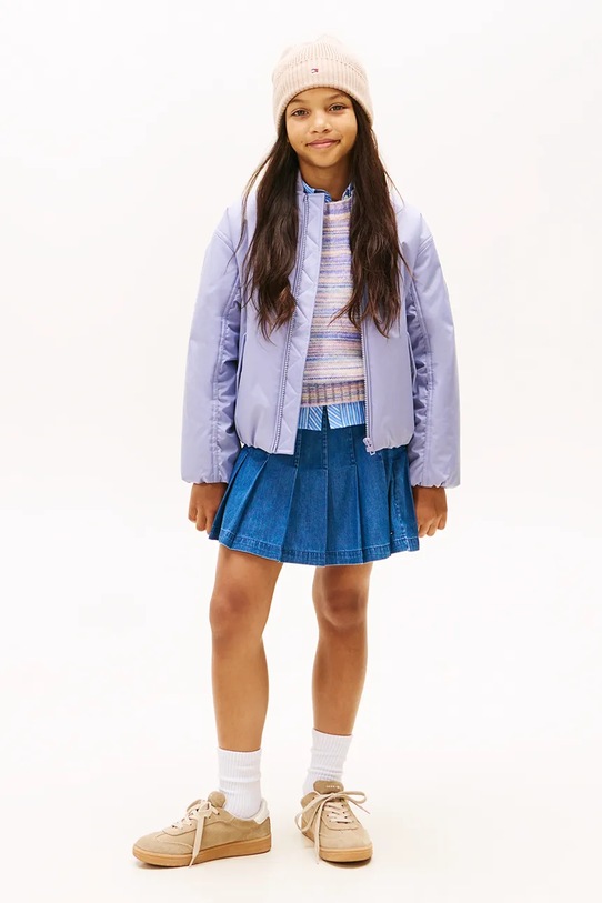 Dziewczynka Tommy Hilfiger kurtka dziecięca KG0KG08927.116.122.PPY2 fioletowy