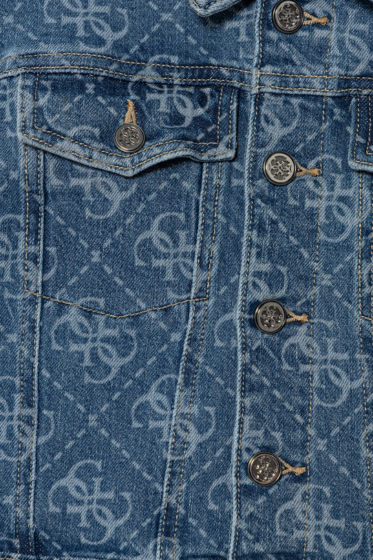 Dziewczynka Guess kurtka jeansowa dziecięca J6RL02.D5FM0.PPY2 niebieski