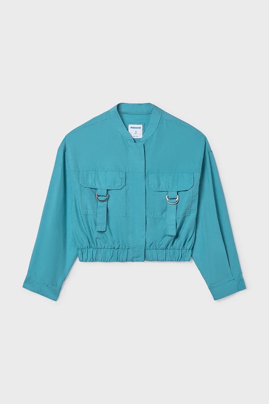 Dječja jakna s mješavinom lana Mayoral 6404.8C.Junior.PPY2 tirkizna SS26