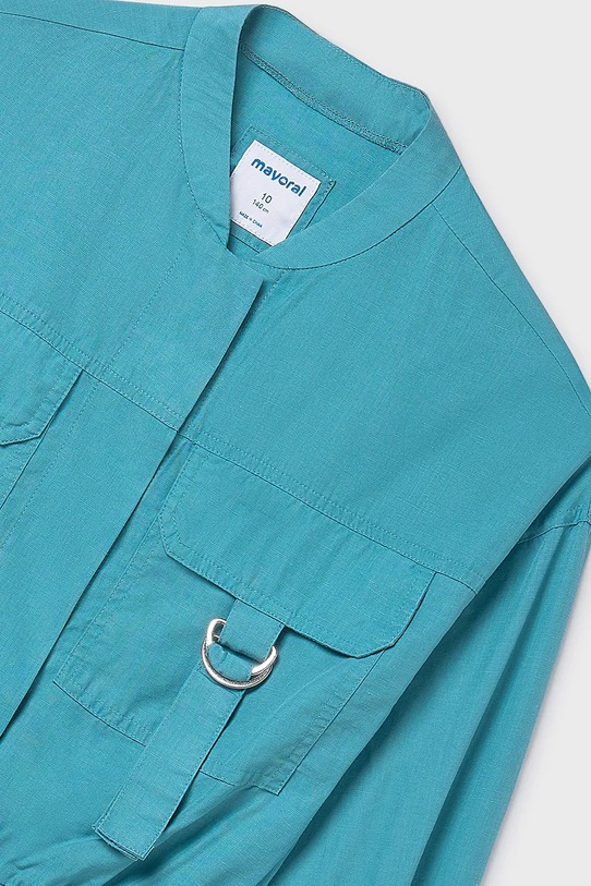 Dječja jakna s mješavinom lana Mayoral tirkizna 6404.8C.Junior.PPY2