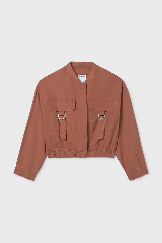 Παιδικό σακάκι από λινό ύφασμα Mayoral άλλο καφέ 6404.8C.Junior.PPY2