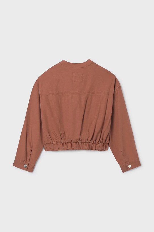 Παιδικό σακάκι από λινό ύφασμα Mayoral 6404.8C.Junior.PPY2 καφέ SS26