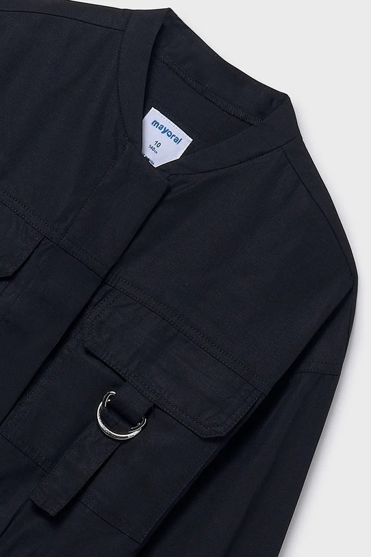 Dziewczynka Mayoral kurtka z domieszką lnu dziecięca 6404.8C.Junior.PPY2 czarny