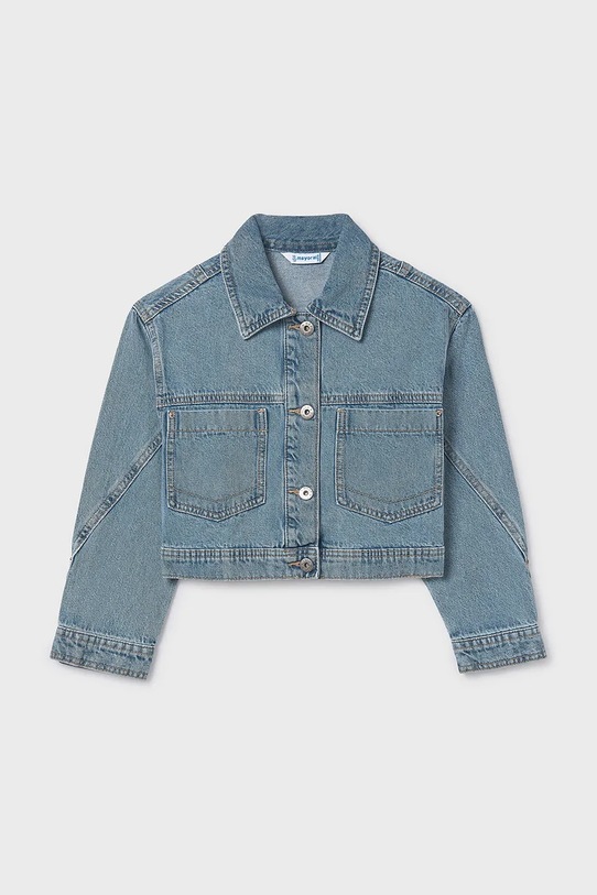 Παιδικό τζιν μπουφάν Mayoral χωρίς κουκούλα μπλε 6406.8C.Junior.PPY2