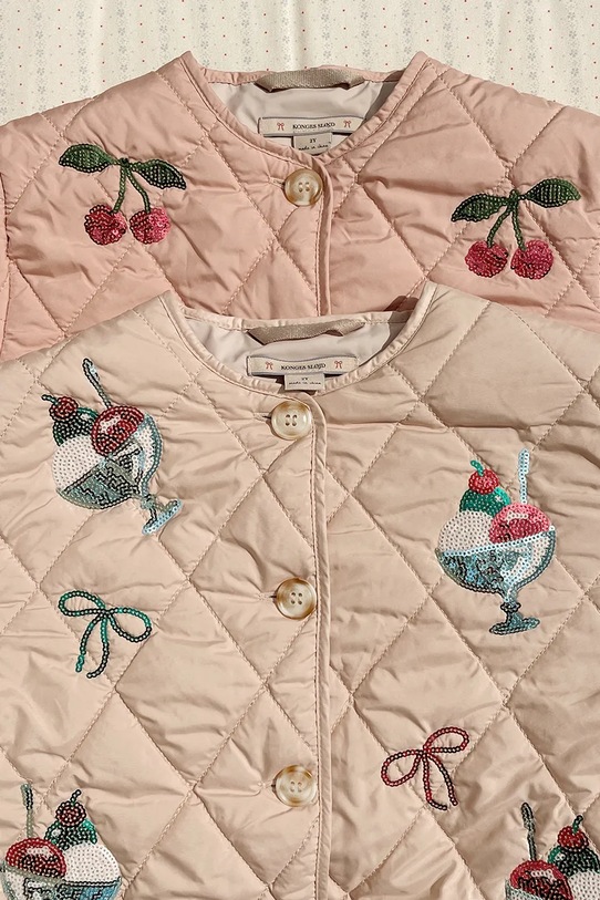 Konges Sløjd kurtka dziecięca FLORA SEQUIN JACKET KS104811.PPY2