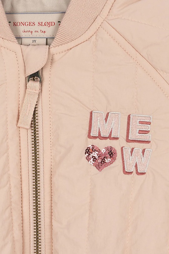 Konges Sløjd kurtka bomber dziecięca JUNO KITTY BOMBER JACKET różowy KS104879.PPY2