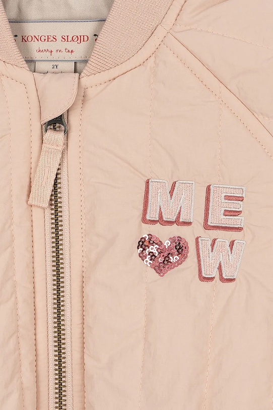 Konges Sløjd kurtka bomber dziecięca JUNO KITTY BOMBER JACKET różowy KS104879.PPY2