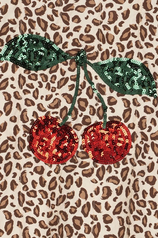 Konges Sløjd kurtka bomber dziecięca JUNO PRINTED SEQUIN BOMBER JACKET beżowy KS104884.PPY2