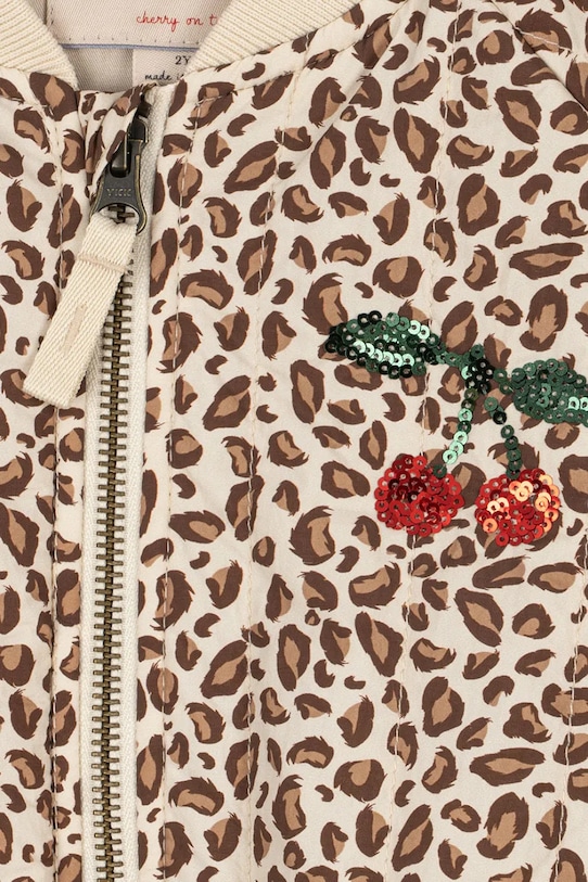 Konges Sløjd kurtka bomber dziecięca JUNO PRINTED SEQUIN BOMBER JACKET KS104884.PPY2 beżowy