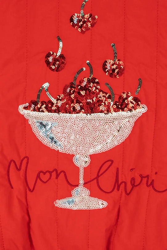 Konges Sløjd kurtka bomber dziecięca JUNO SEQUIN BOMBER JACKET czerwony KS104887.PPY2