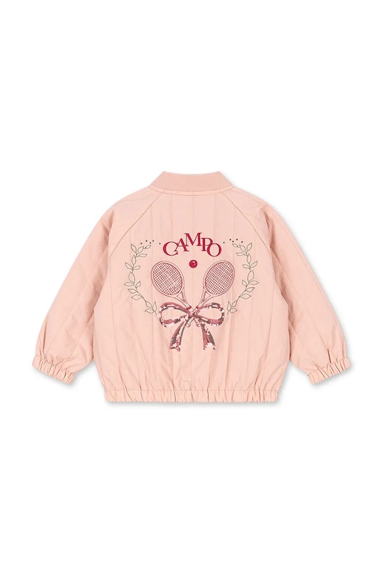 Konges Sløjd kurtka bomber dziecięca JUNO SEQUIN BOMBER JACKET bez kaptura różowy KS104887.PPY2
