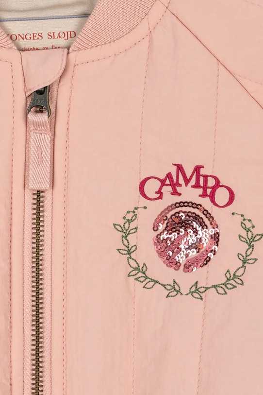 Konges Sløjd kurtka bomber dziecięca JUNO SEQUIN BOMBER JACKET różowy KS104887.PPY2