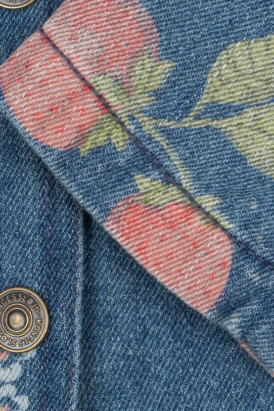 Detská rifľová bunda Konges Sløjd MAGOT COLLAR JACKET GOTS tmavomodrá KS104968.PPY2