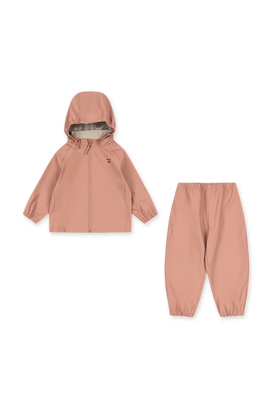 Konges Sløjd komplet przeciwdeszczowy dziecięcy PLAINY RAIN SET KS105633.G.PPY2 pomarańczowy AA00