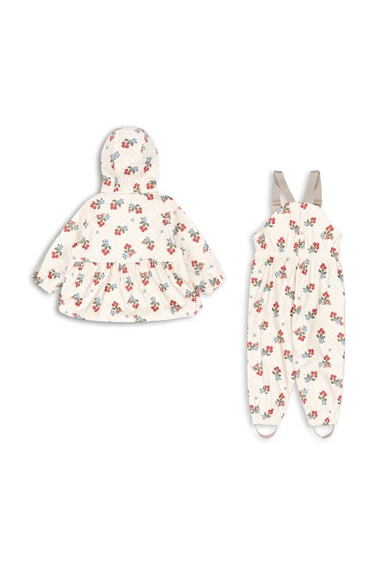 Konges Sløjd spodnie i kurtka dziecięca RAINY PALME SET GIRL KS105050.PPY2 beżowy SS26