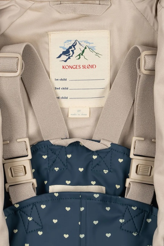 Konges Sløjd spodnie i kurtka dziecięca RAINY PALME SET GIRL KS105050.PPY2 granatowy