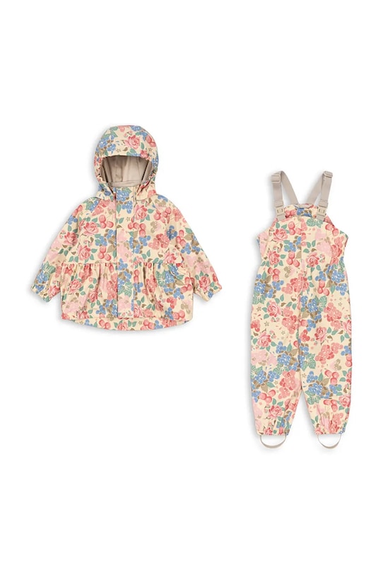 Konges Sløjd spodnie i kurtka dziecięca RAINY PALME SET GIRL pozostałe multicolor KS105050.PPY2