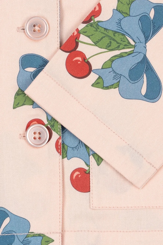 Detská bavlnená bunda Konges Sløjd FRANKIE SHIRT JACKET GOTS KS104826.G.PPY2 ružová