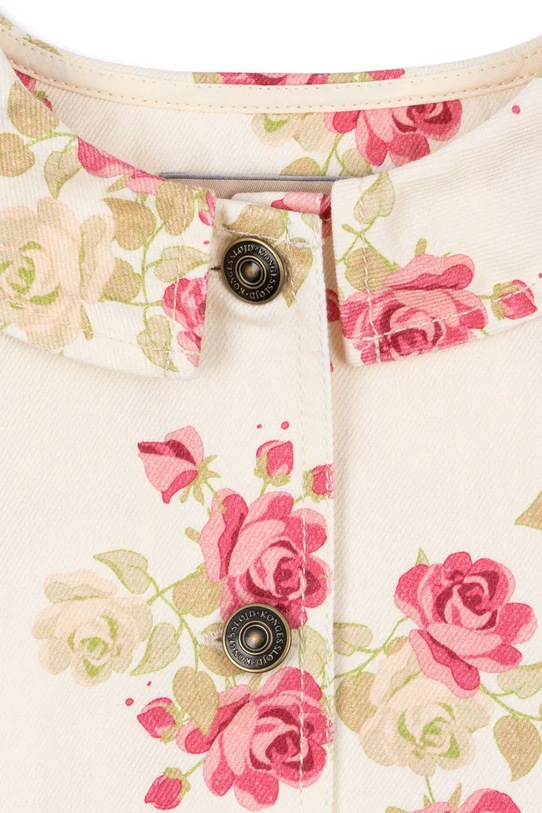 Dievča Detská rifľová bunda Konges Sløjd MAGOT FRILL JACKET GOTS KS104969.PPY2 béžová