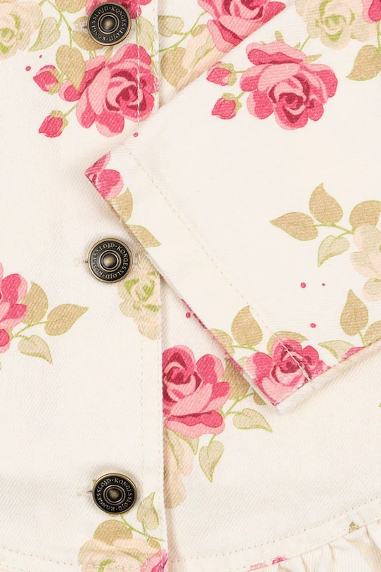 Detská rifľová bunda Konges Sløjd MAGOT FRILL JACKET GOTS KS104969.PPY2 béžová