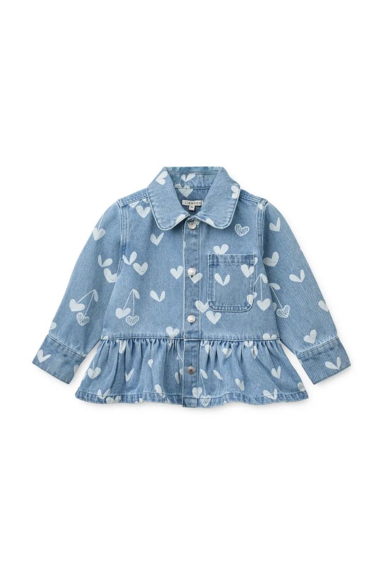 Liewood kurtka jeansowa dziecięca Kenza Printed Denim Overshirt LW20630.PPY2 niebieski SS26