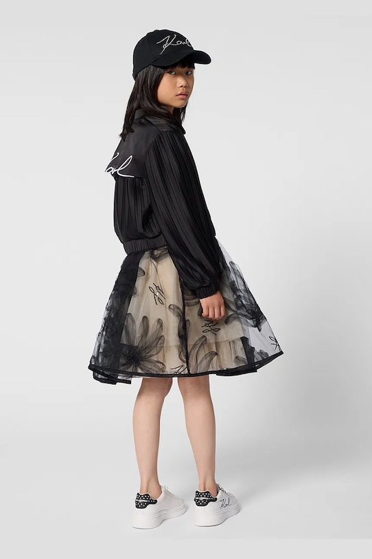 Detská bunda bomber Karl Lagerfeld Z31131.114.150 čierna