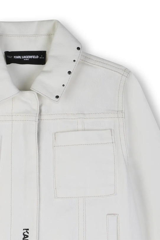 Deklice Otroška jeans jakna Karl Lagerfeld Z31133.114.150 bela