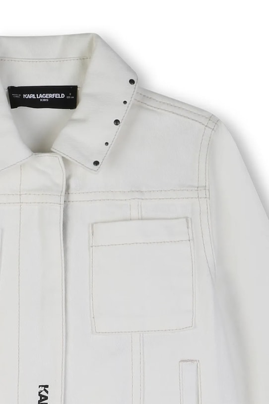 DÍVKA Dětská riflová bunda Karl Lagerfeld Z31133.156.162 bílá