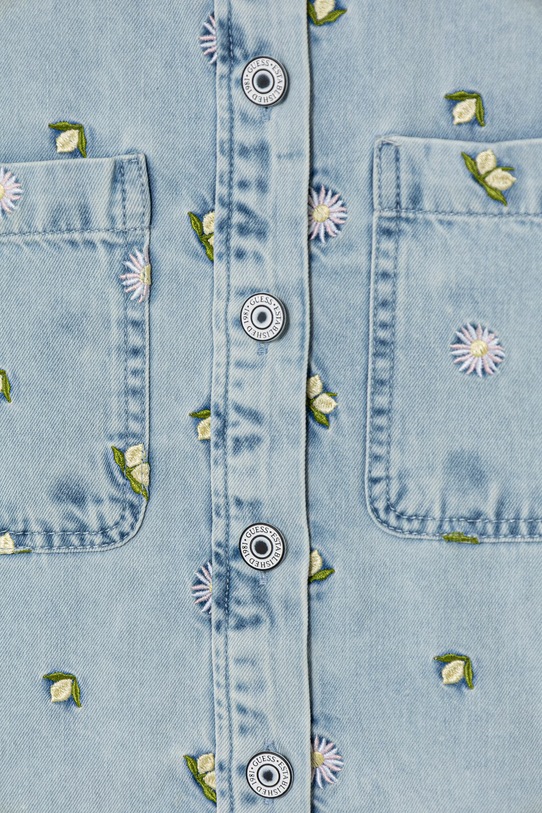 Dziewczynka Guess kurtka dziecięca jeansowa J6GL03.D4EU0.PPY2.M niebieski