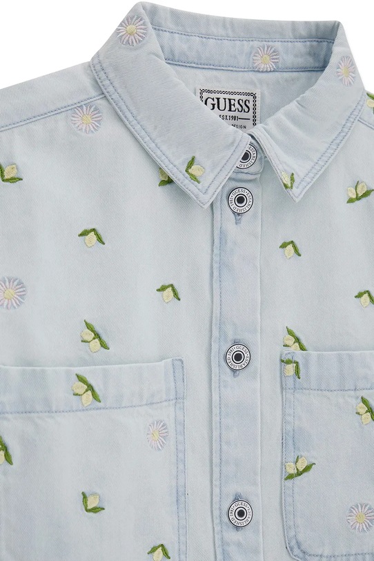 Guess detská džínsová bunda modrá J6GL03.D4EU0.PPY2.M