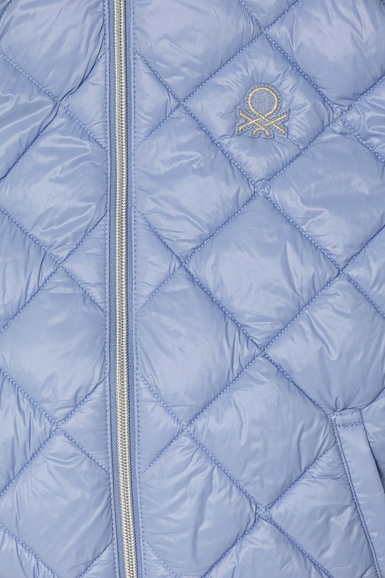 Dziewczynka United Colors of Benetton bezrękawnik z kapturem dziecięcy 21INCJ017.G.Stagionale niebieski