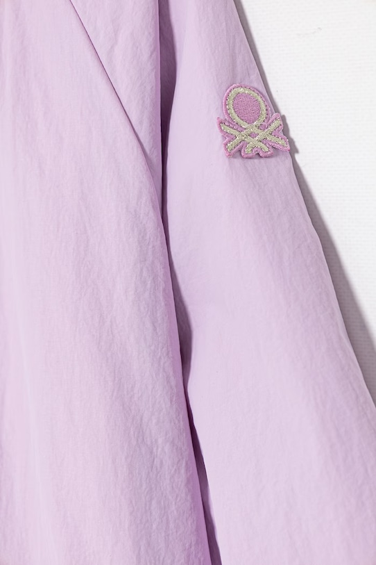 Dziewczynka United Colors of Benetton kurtka dziecięca 2IGGCN077.G.Stagionale fioletowy