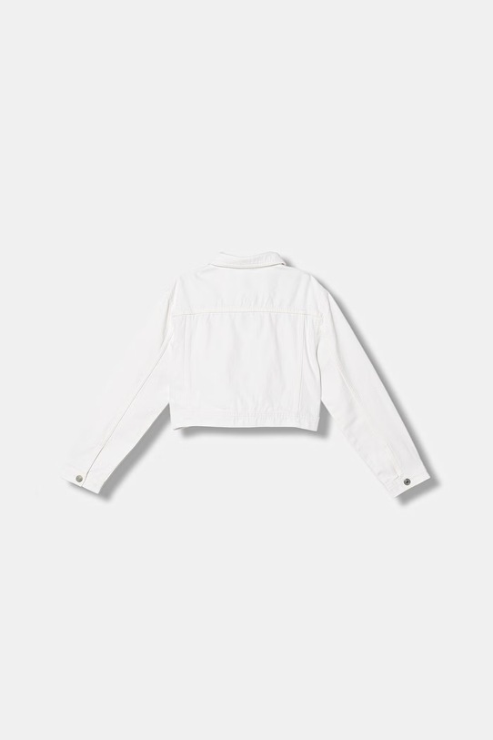 United Colors of Benetton kurtka dziecięca jeansowa 2PYACN074.G.Stagionale biały SS26