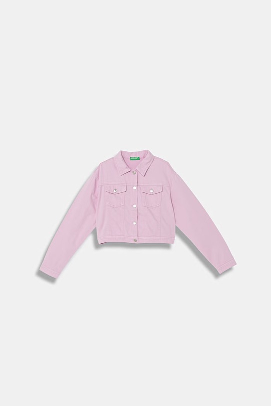 United Colors of Benetton kurtka dziecięca jeansowa fioletowy 2PYACN074.G.Stagionale