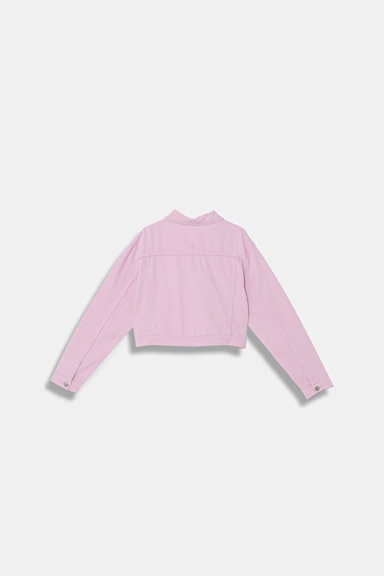 United Colors of Benetton kurtka dziecięca jeansowa 2PYACN074.G.Stagionale fioletowy SS26