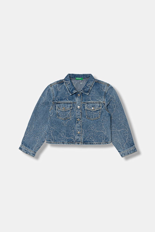 United Colors of Benetton džínová bunda dětská bavlněná modrá 2985GN04K.P.Stagionale