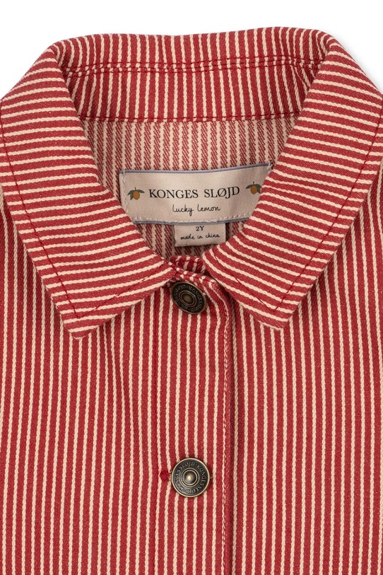 Konges Sløjd kurtka bawełniana dziecięca LUC SHIRT JACKET GOTS pomarańczowy KS104352.PreSpring