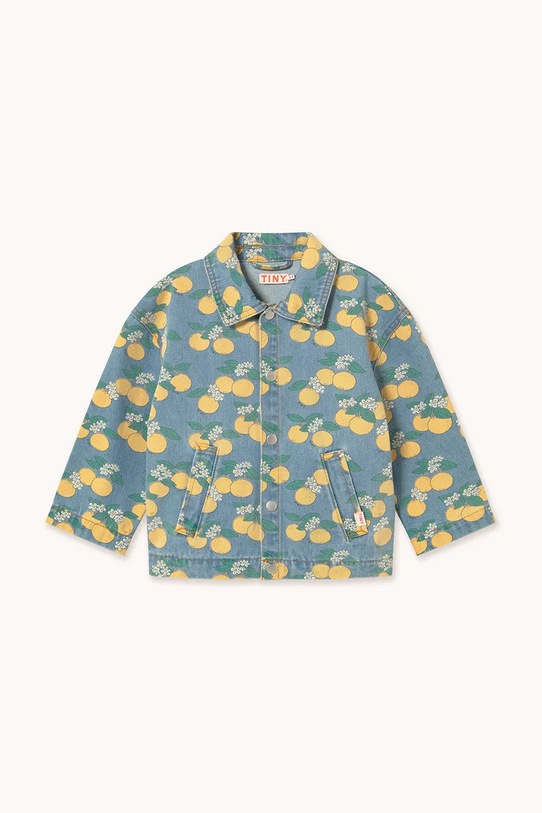Дитяча джинсова куртка Tinycottons ORANGES JACKET SS26.360 блакитний SS26