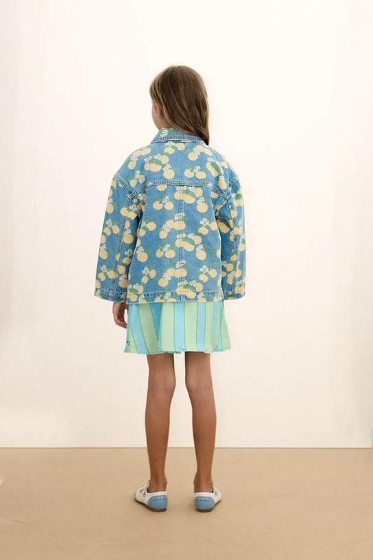 Дитяча джинсова куртка Tinycottons ORANGES JACKET SS26.360 блакитний